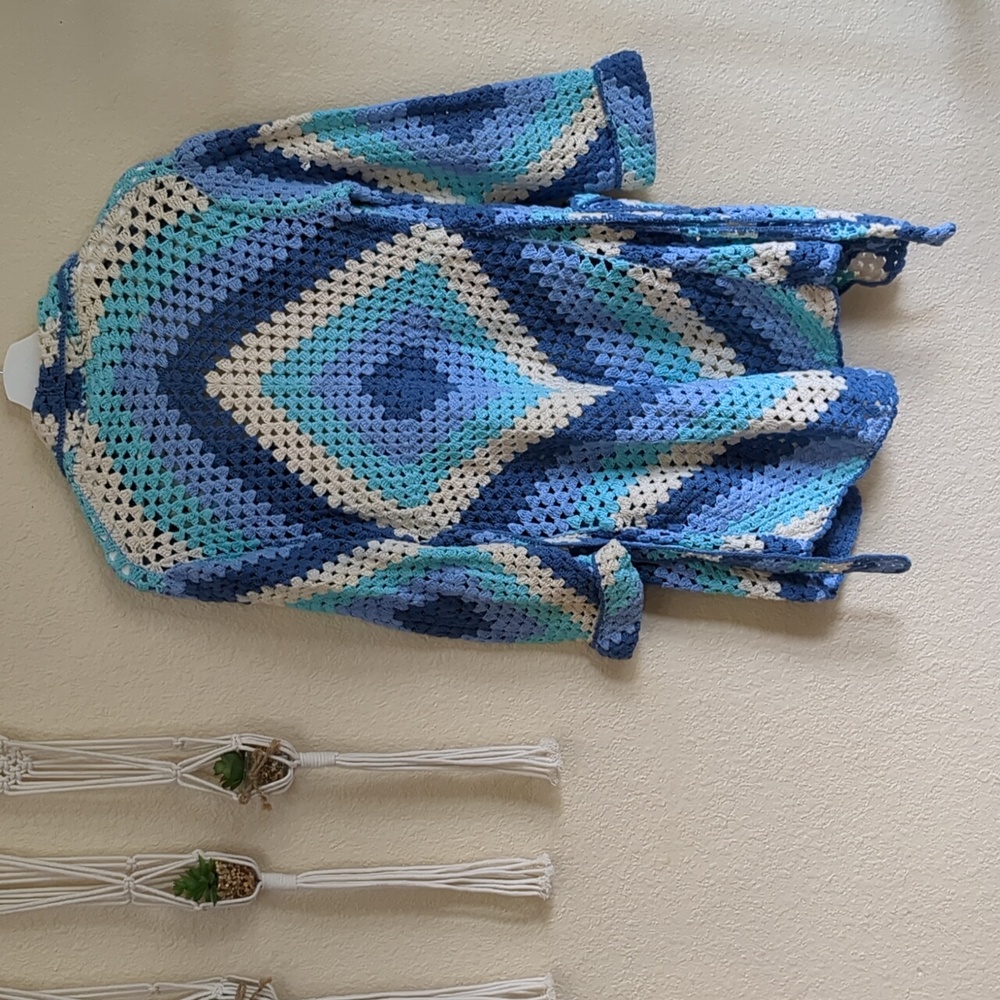 Chasing Unicorns Short Blue Cardigan One Size - Picture 10 of 17